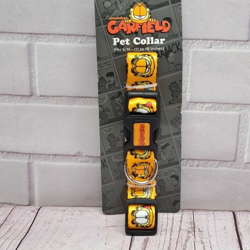 Nickelodeon Garfield The Cat All Over Graphics Pet Collar S/M 11"-19"